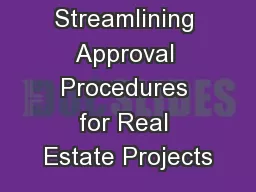 Streamlining Approval Procedures for Real Estate Projects