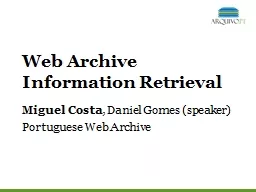 Web Archive Information Retrieval