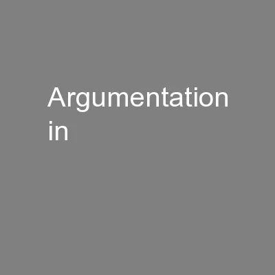 Argumentation in