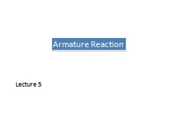 Armature Reaction