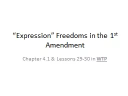 “Expression” Freedoms in the 1