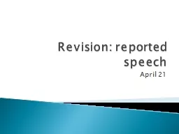 Revision: reported speech