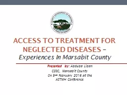 Access to treatment for neglected diseases