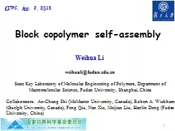 Block copolymer self-assembly