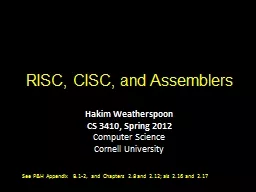 RISC, CISC, and Assemblers