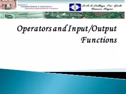 Operators and