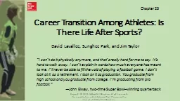 Career Transition Among Athletes: Is There Life After Sport
