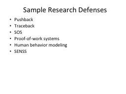 Sample Research