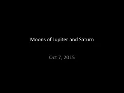Moons of Jupiter and Saturn