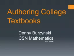 Authoring College Textbooks