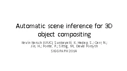 Automatic scene inference for 3D object compositing