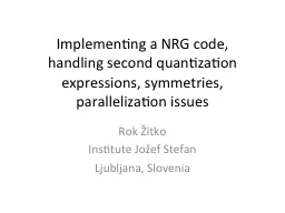 Implementing a NRG code,