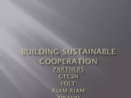 BUILDING SUSTAINABLE COOPERATION