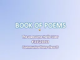 BOOK OF POEMS