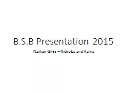 B.S.B Presentation 2015