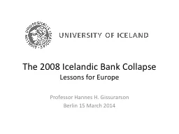 The 2008 Icelandic Bank Collapse