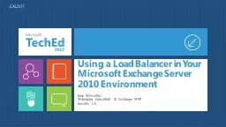 Using a Load Balancer in Your Microsoft Exchange Server 201