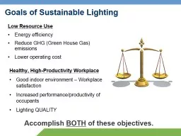 Goals of Sustainable Lighting