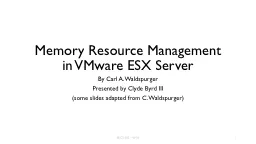 Memory Resource Management in VMware ESX Server