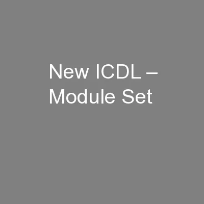 New ICDL – Module Set