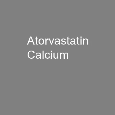Atorvastatin Calcium