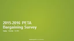 2015-2016 PETA Bargaining Survey
