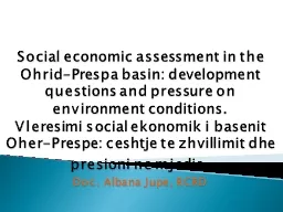 Social economic assessment in the