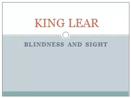 BLINDNESS AND SIGHT