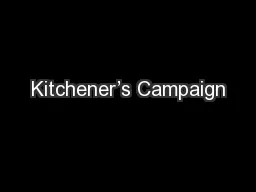 Kitchener’s Campaign