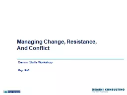 Managing Change, Resistance,
