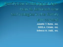 Family Law in the Digital Age