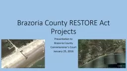 Brazoria County RESTORE Act Projects