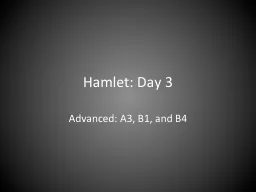 Hamlet: Day 3