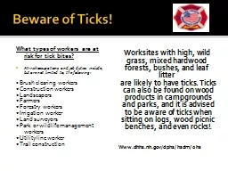 Beware of Ticks!