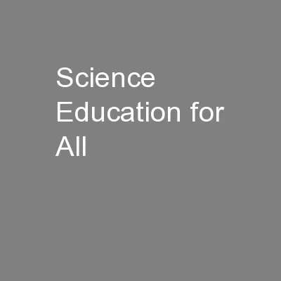 Science Education for All