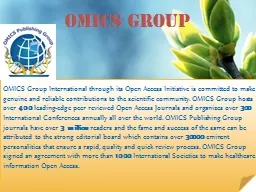 OMICS Group International through its Open Access Initiativ