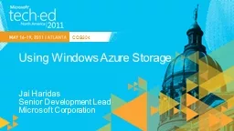 Using Windows Azure Storage