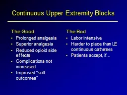 Continuous Upper Extremity Blocks