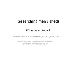 Researching men’s