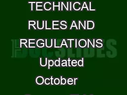 UPDATED October  st   Section I ACROBATIC GYMNASTICS TECHNICAL RULES AND REGULATIONS Updated