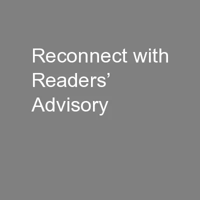 Reconnect with Readers’ Advisory