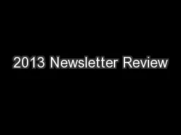 2013 Newsletter Review
