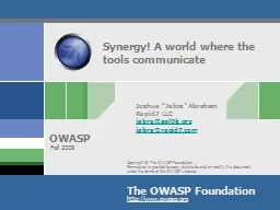 Synergy! A world where the tools communicate