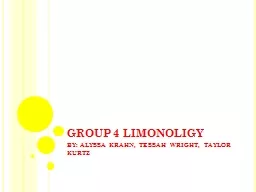 GROUP 4 LIMONOLIGY