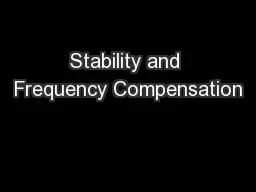 Stability and Frequency Compensation