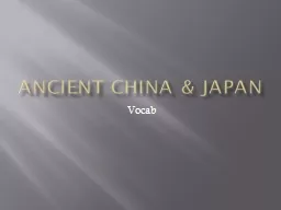 Ancient China & Japan