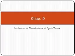 Mechanism of Characteristics of Sports Trauma