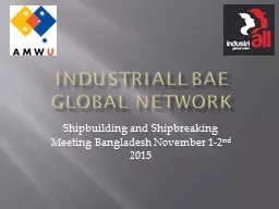 IndustriALL BAE Global network