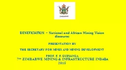 BENEFICIATION – National and African Mining Vision discou