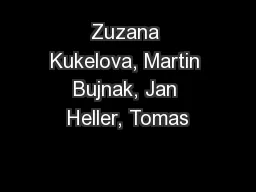 Zuzana Kukelova, Martin Bujnak, Jan Heller, Tomas